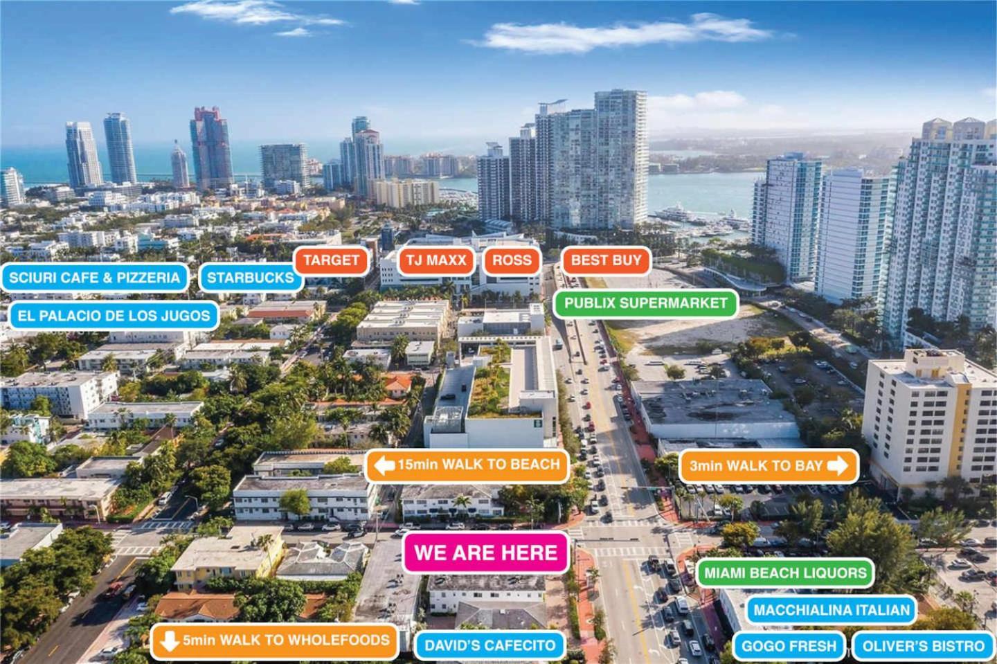 South Beach 2 Bedroom Family & Pet Friendly Apartment With Balcony & Free Parking Miami Beach Exterior foto